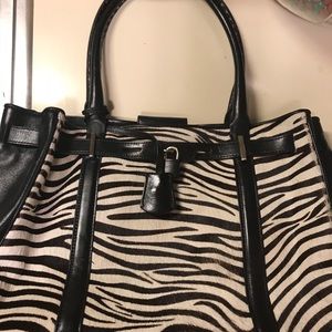 ANN TAYLOR GENUINE COW HAIR LEATHER PURSE